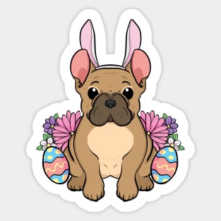 French Bulldog Easter Bunny Sticker